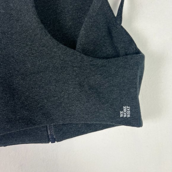 NWT WeWoreWhat Double Strap Zip Up Bra Dark Heather Grey Size Small S NEW - Picture 12 of 13